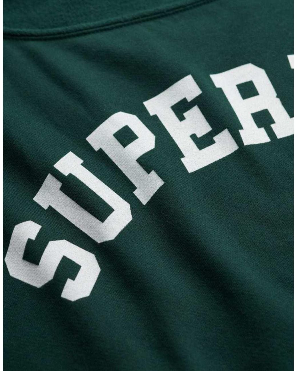 Superdry Green Athletic Essentials Bardot Crew Sweatshirt