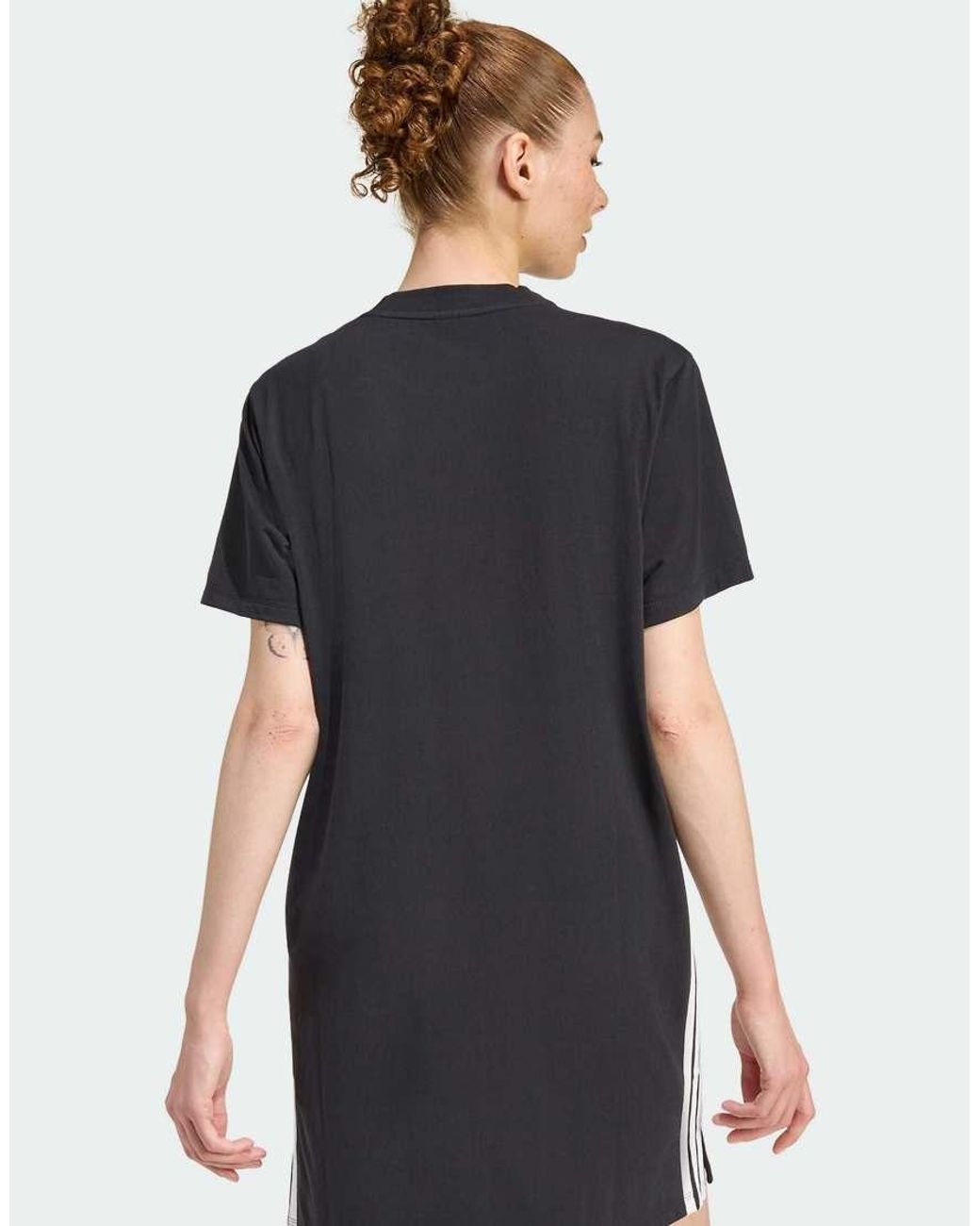Adidas Originals Blue Essentials 3-Stripes Tee Dress