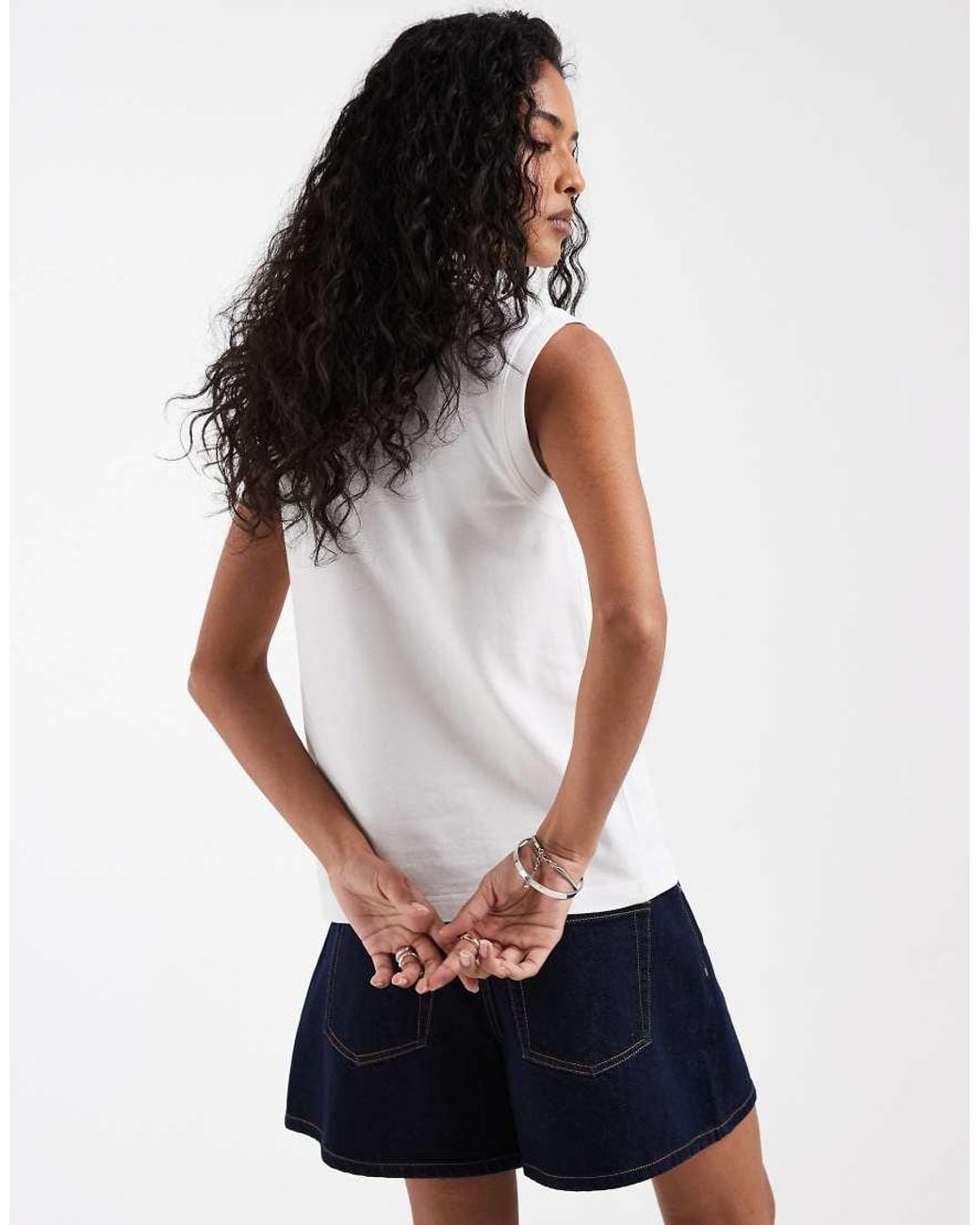 Fred Perry White Sleeveless Twin Tipped Polo Shirt