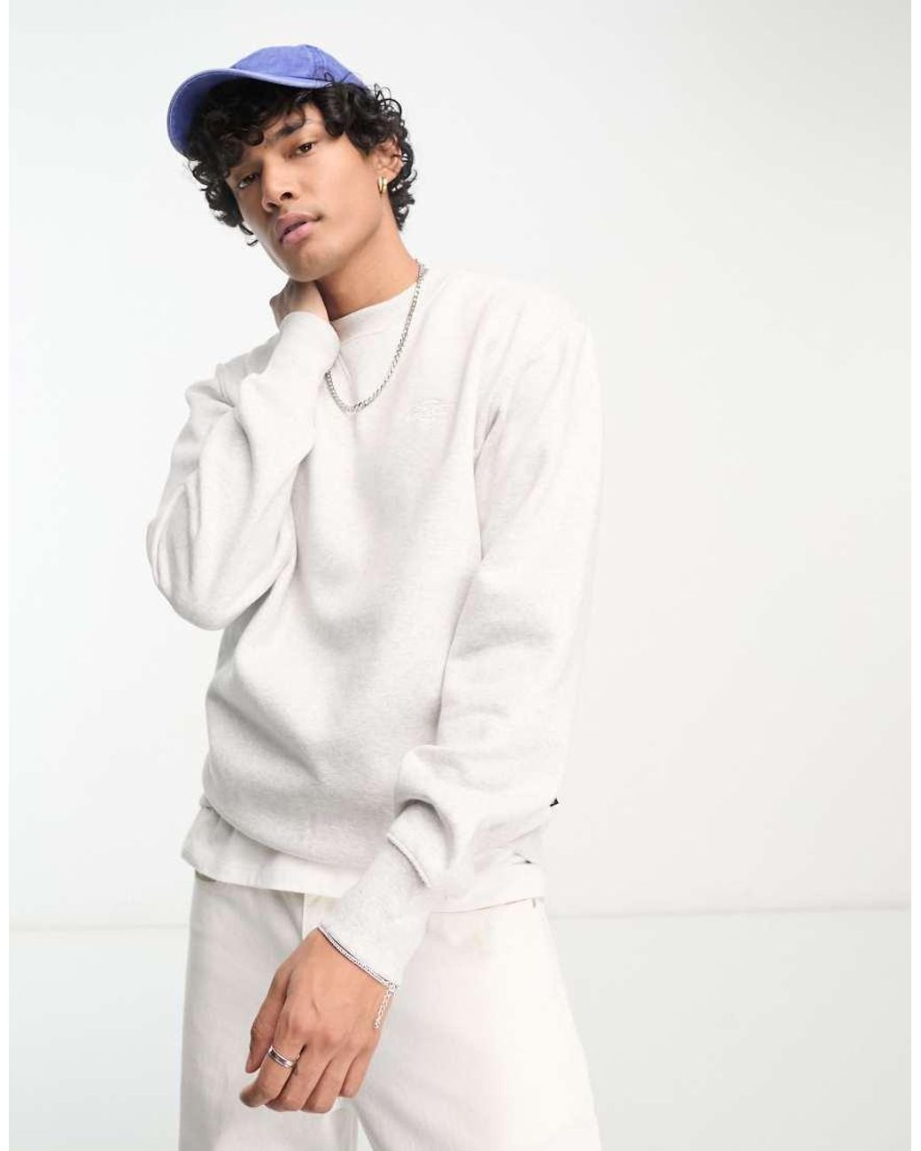 Dickies White Summerdale Premium Oversized Sweatshirt for men