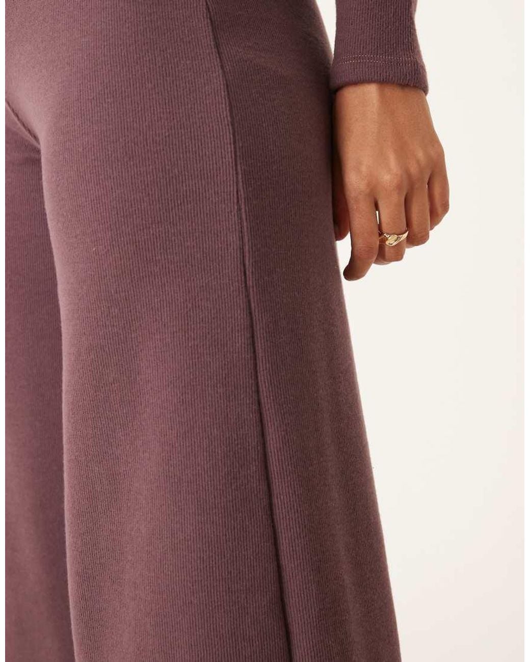 ASOS Purple Supersoft Wide Leg Co-ord Trouser