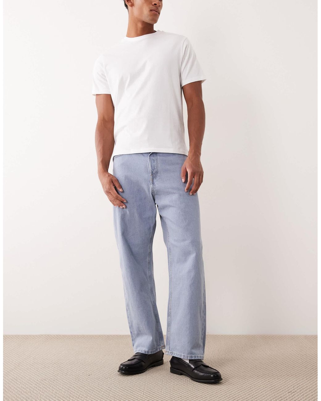 ASOS – 3er-pack basic-t-shirts in Blue für Herren