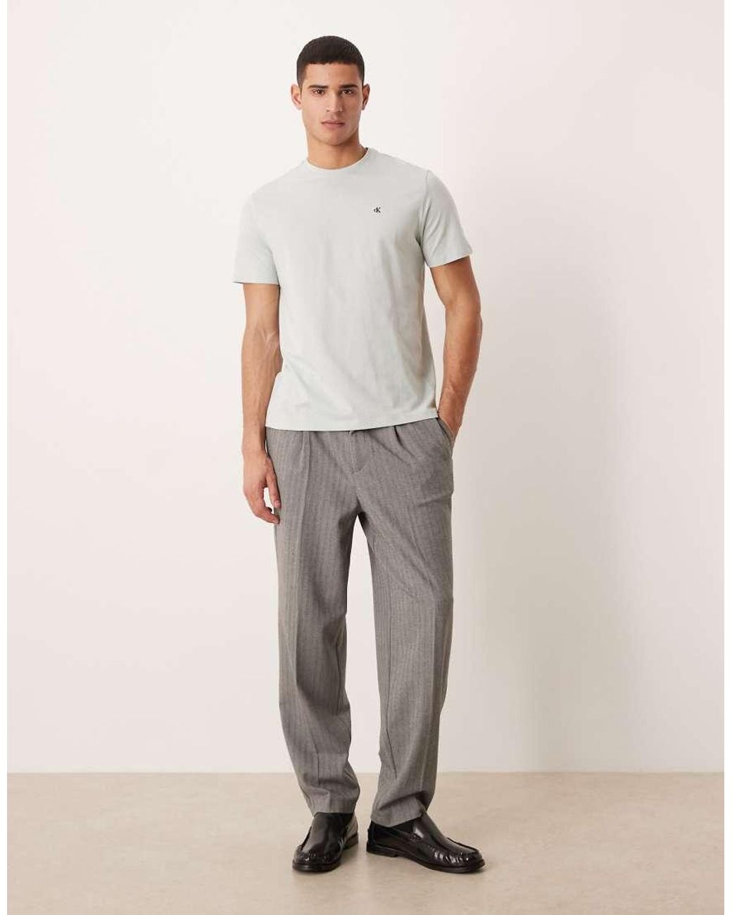 Calvin Klein White Classic Monogram T-shirt for men