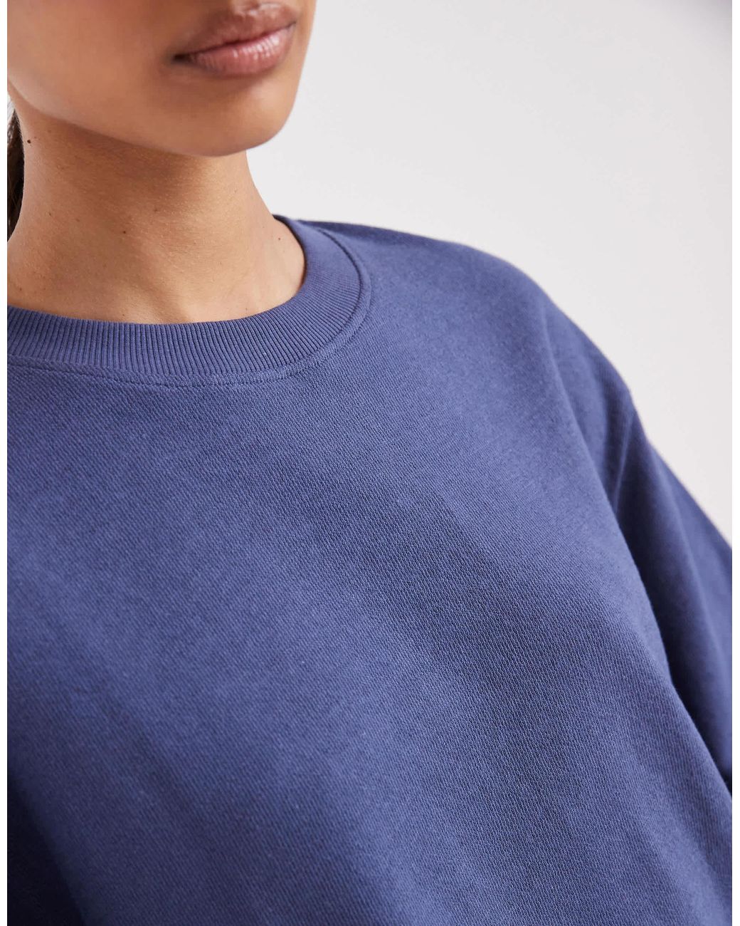 ASOS Blue – oversize-t-shirt aus strukturiertem jersey