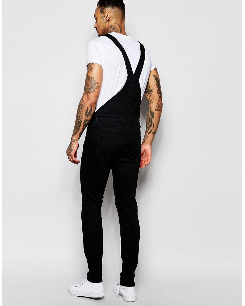 Dr. Denim Ira Skinny Overall Jeans In Black for Men | Lyst