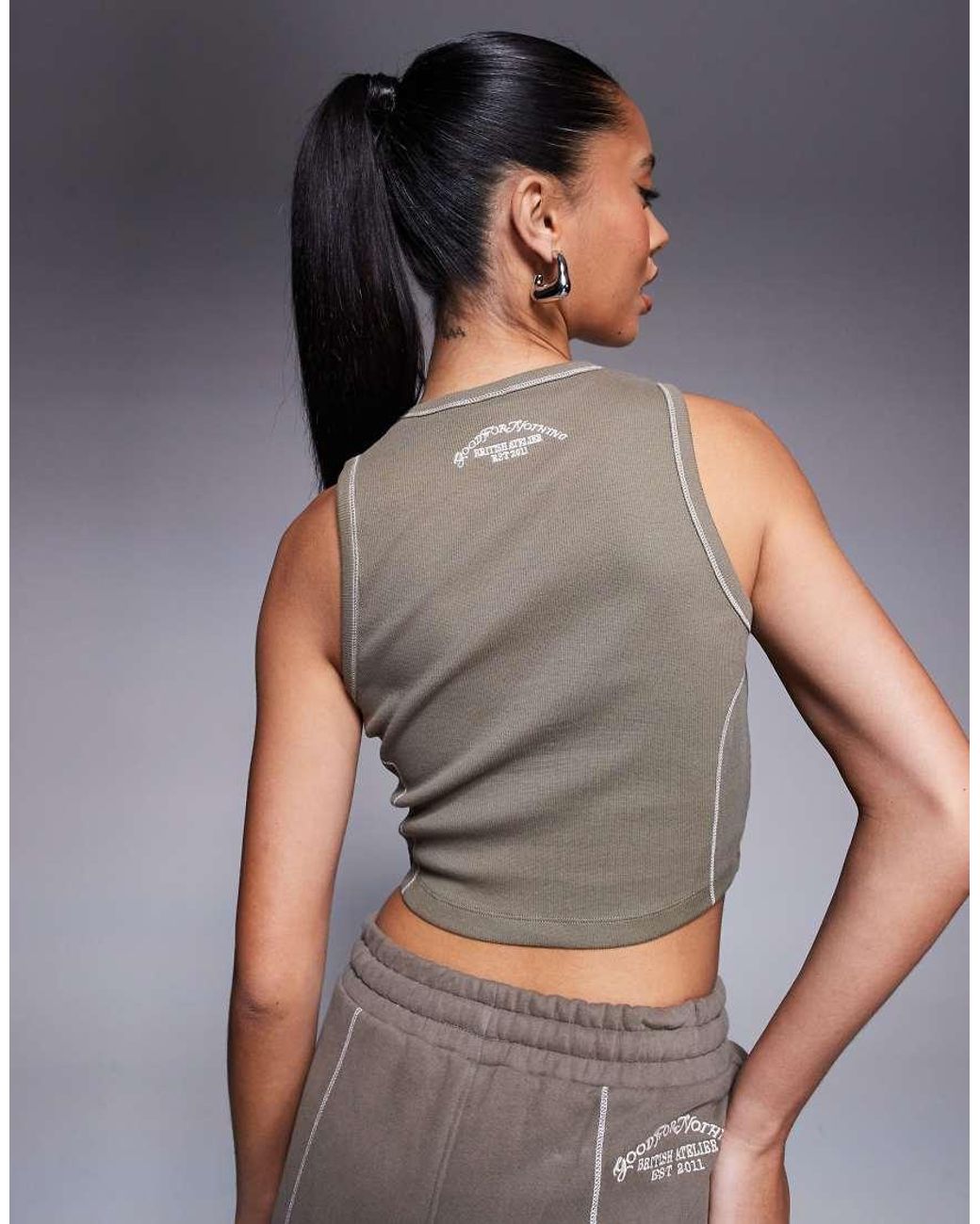 Good For Nothing Gray Seam Detail Vest