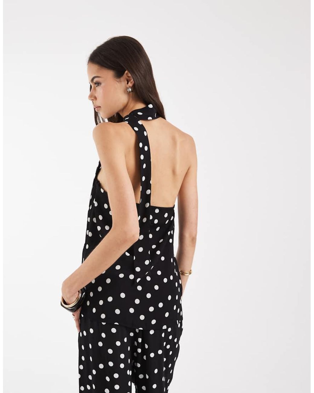 Vero Moda Black Woven Bandeau Top With Scarf Detail Co-Ord