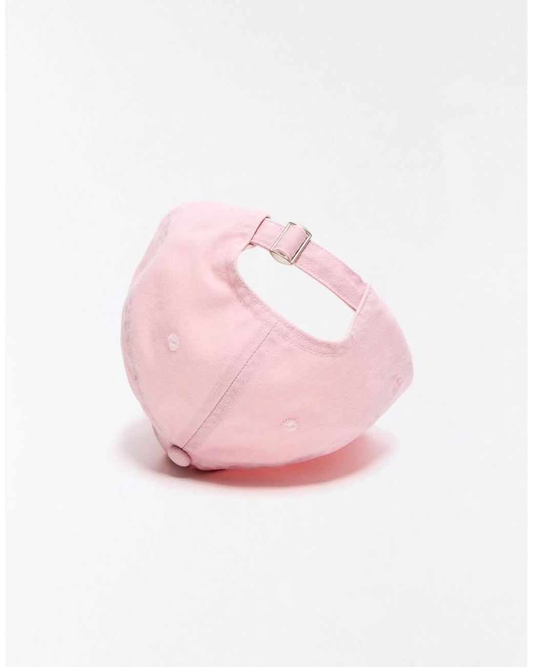 Bershka Pink Embroidered Cap for men