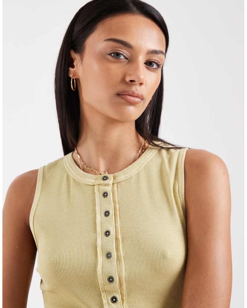 Free People Blue Jamie Henley Tank Top