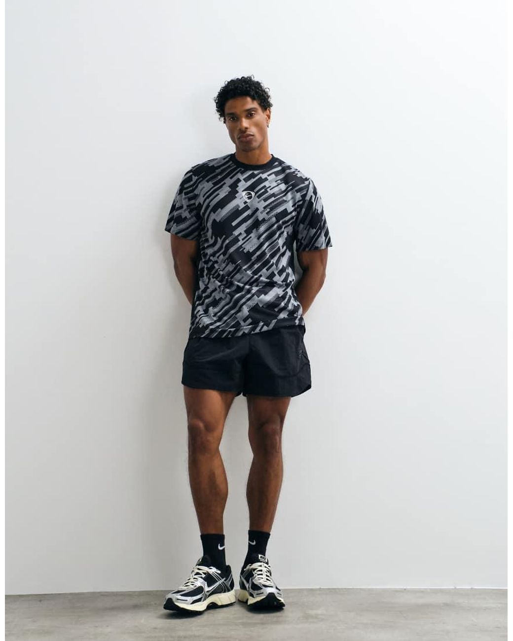 Nike Football Black Acd+ Central Printed T-Shirt for men