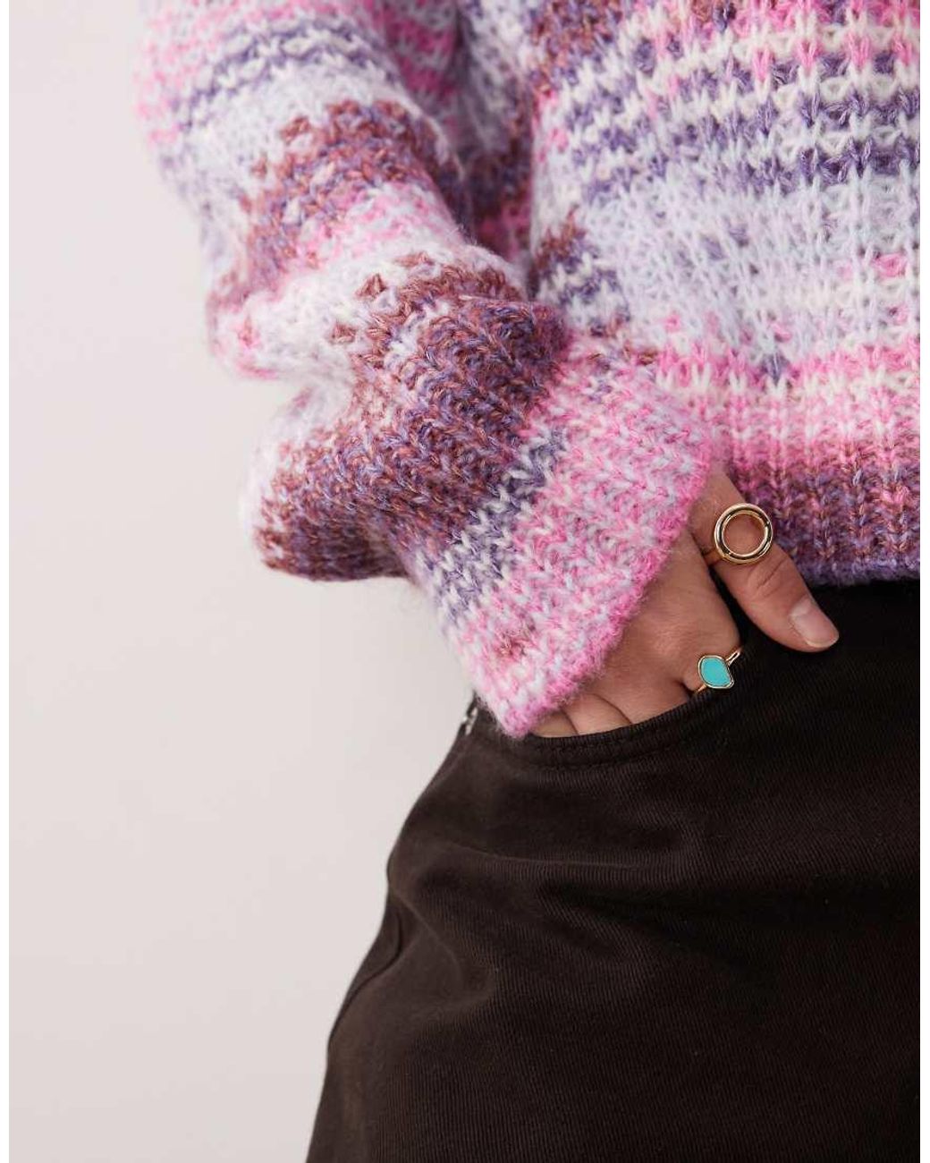 JJXX Purple Space Dye Jumper