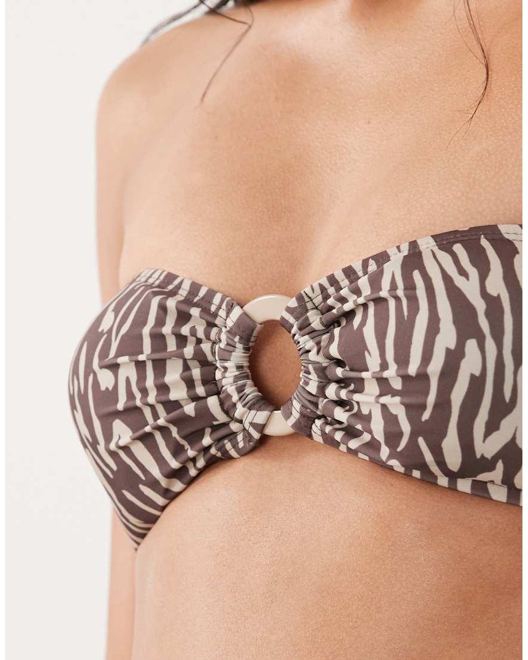 Brave Soul Brown Bandeau Bikini Top