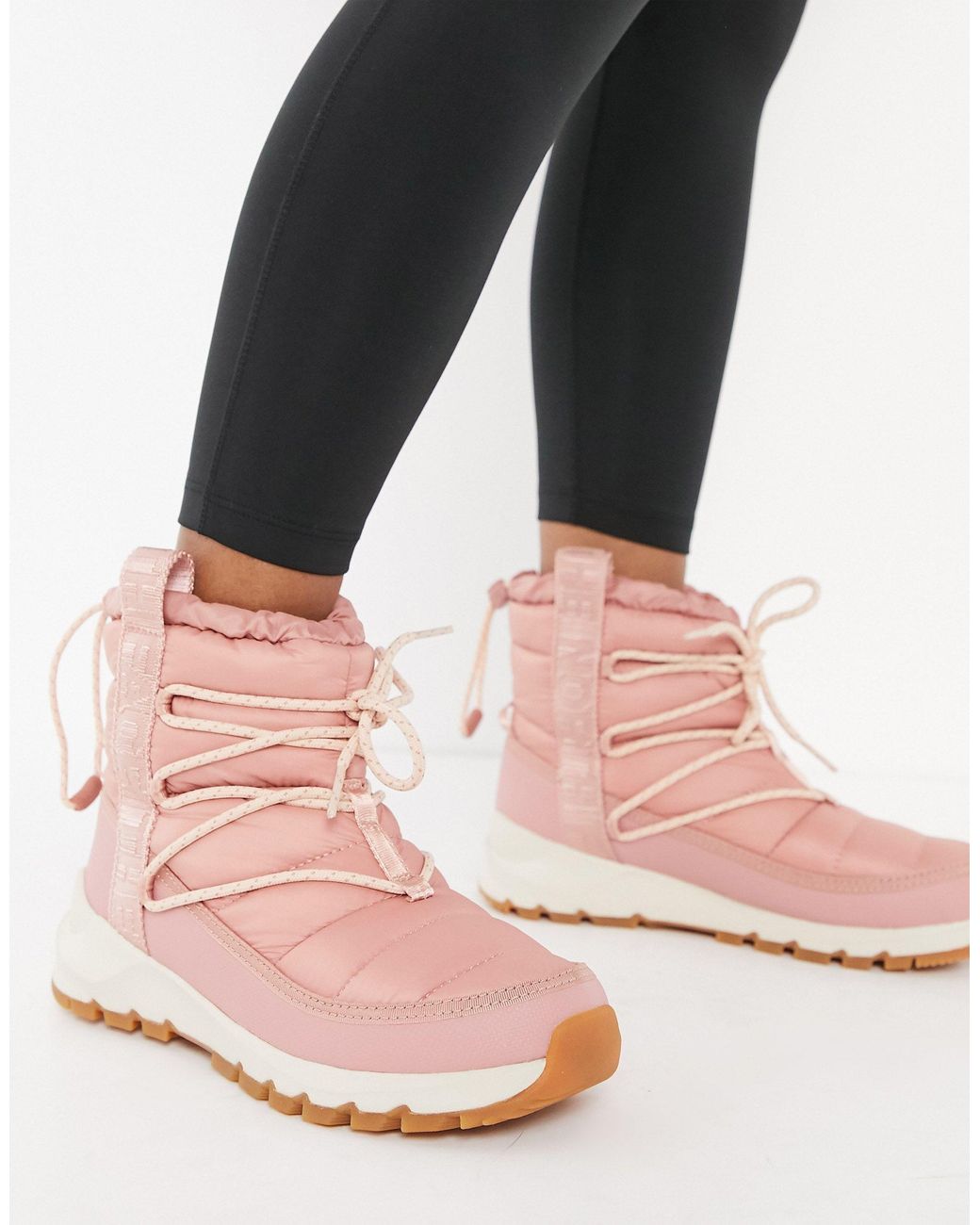 The North Face Thermoball Boot in Pink | Lyst