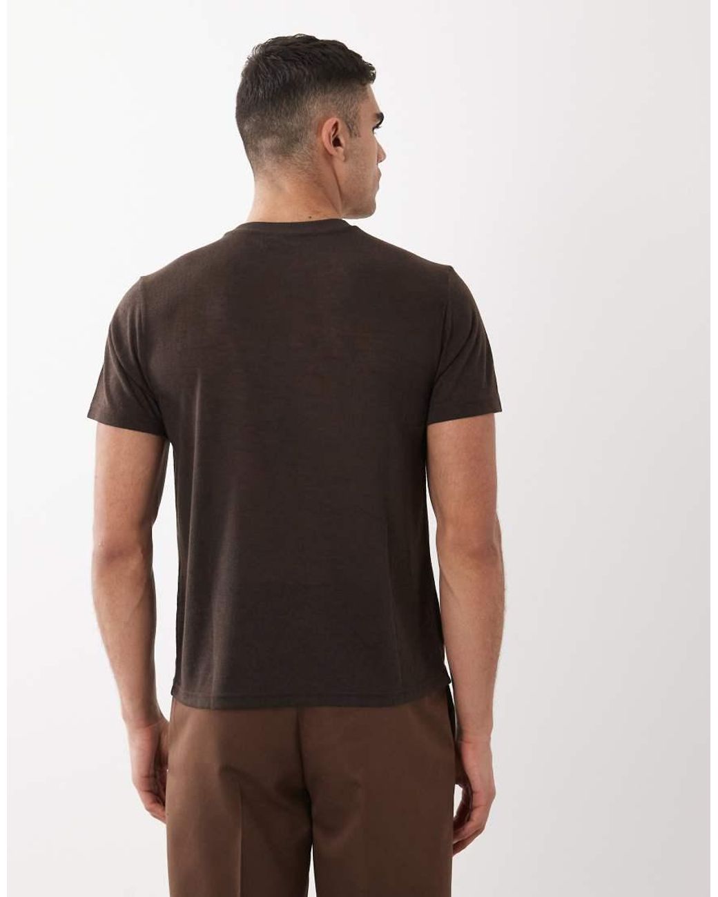 ASOS Brown Regular Fit Boxy Oversized T-shirt for men
