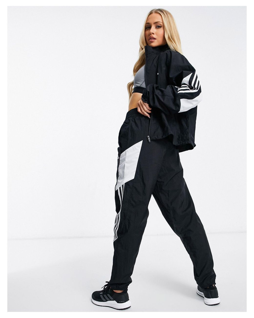 adidas Originals Adidas Training Game Time Woven Tracksuit in Black | Lyst  UK