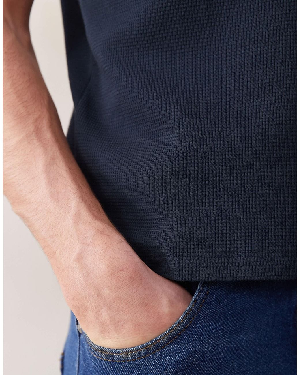 ASOS Blue Regular Fit Boxy Tank for men