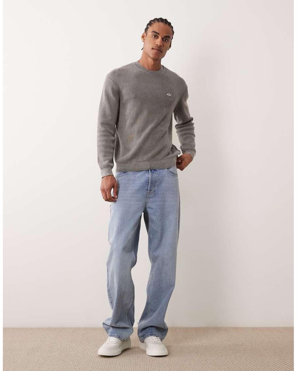 ARMANI EXCHANGE Gray Sweatshirt With Logo for men