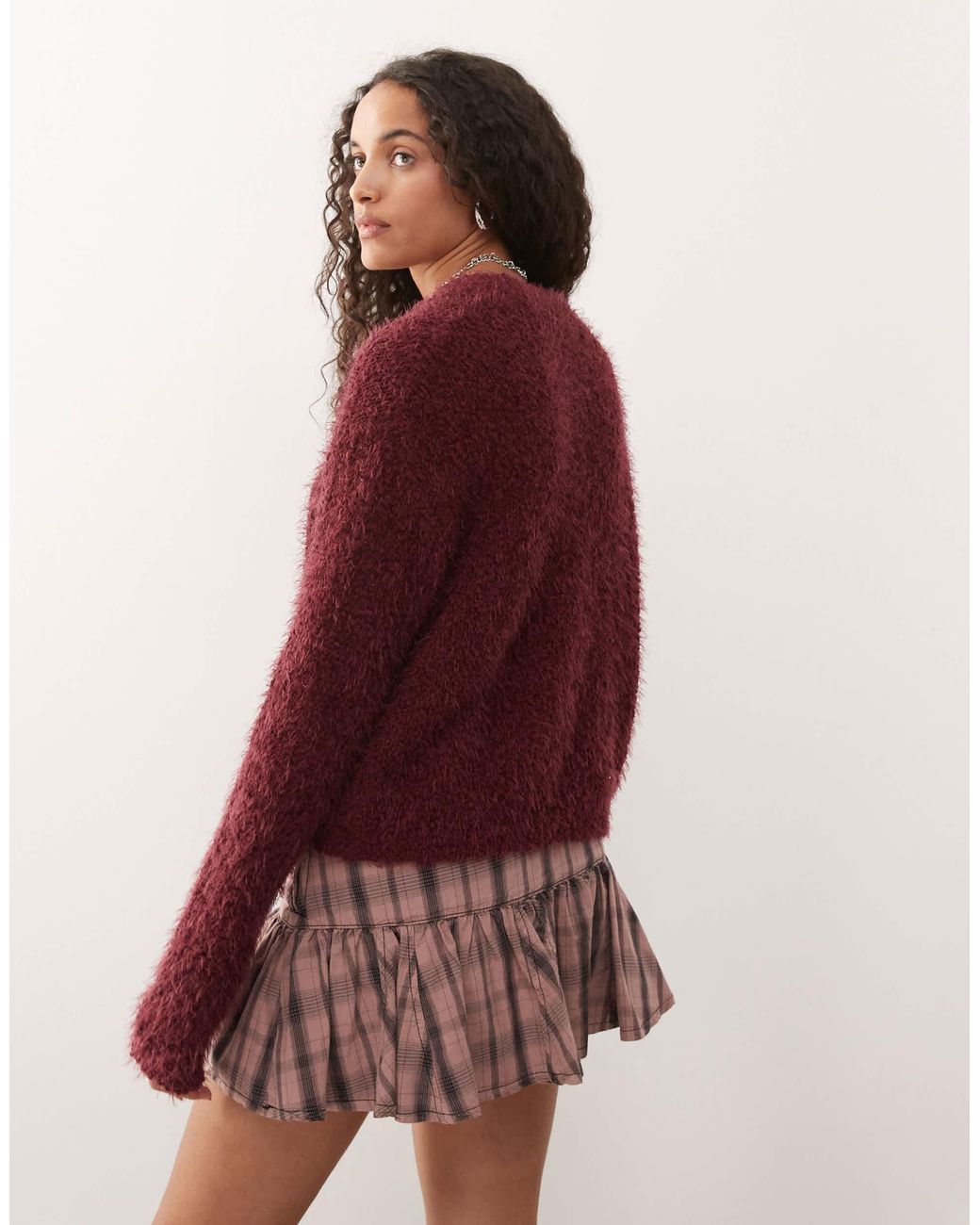 Noisy May Red – flauschiger strickpullover