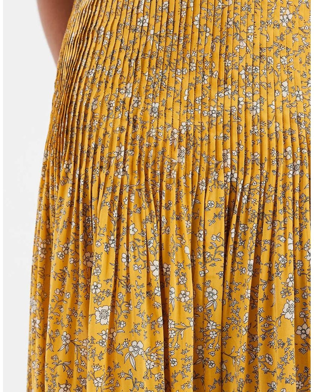 & Other Stories Natural Drop Waist Maxi Dress With Pleated Skirt