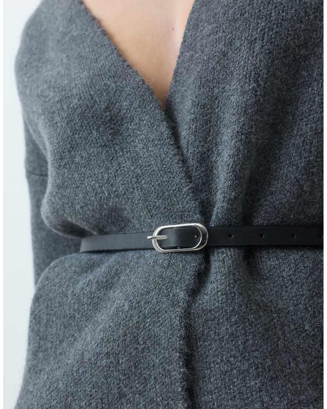 Jdy Blue Belted V-neck Cardigan