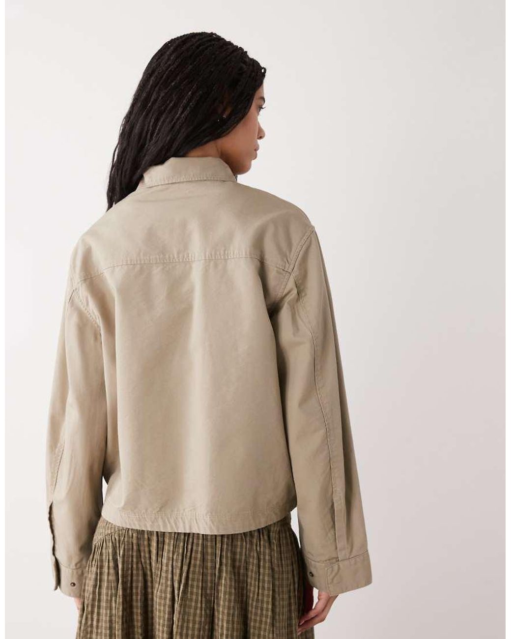 Weekday Natural Loose Funnel Neck Jacket