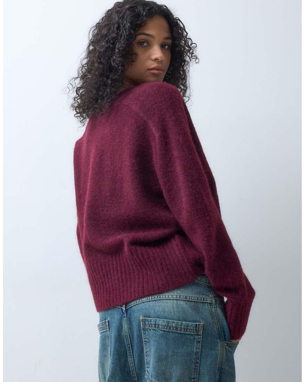 ASOS Purple Edge To Edge Cardigan