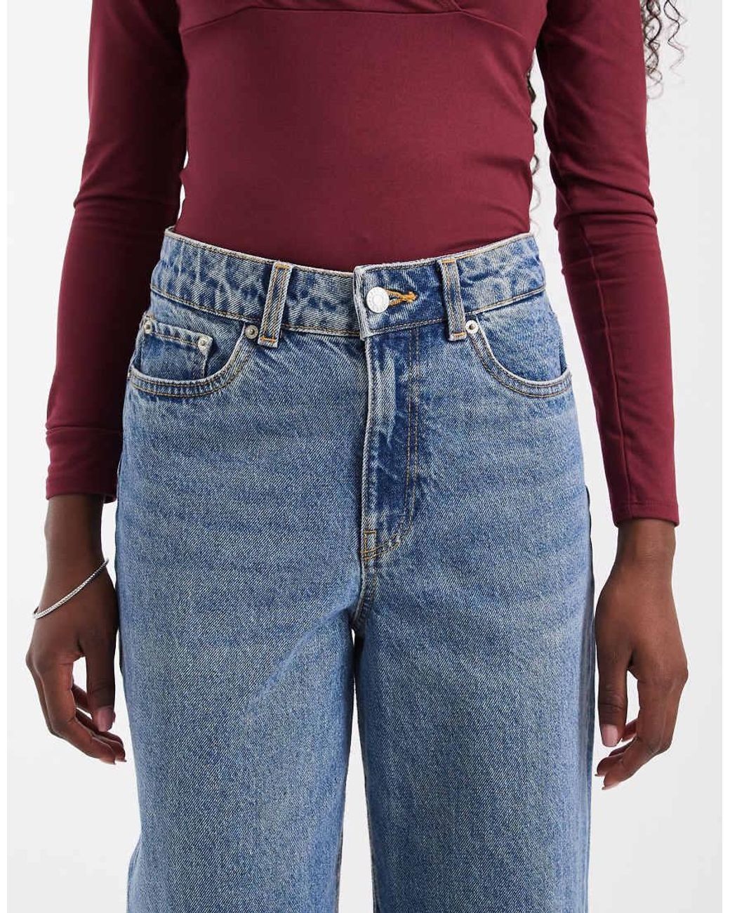 JJXX Blue Tokyo High Waisted Wide Leg Jeans