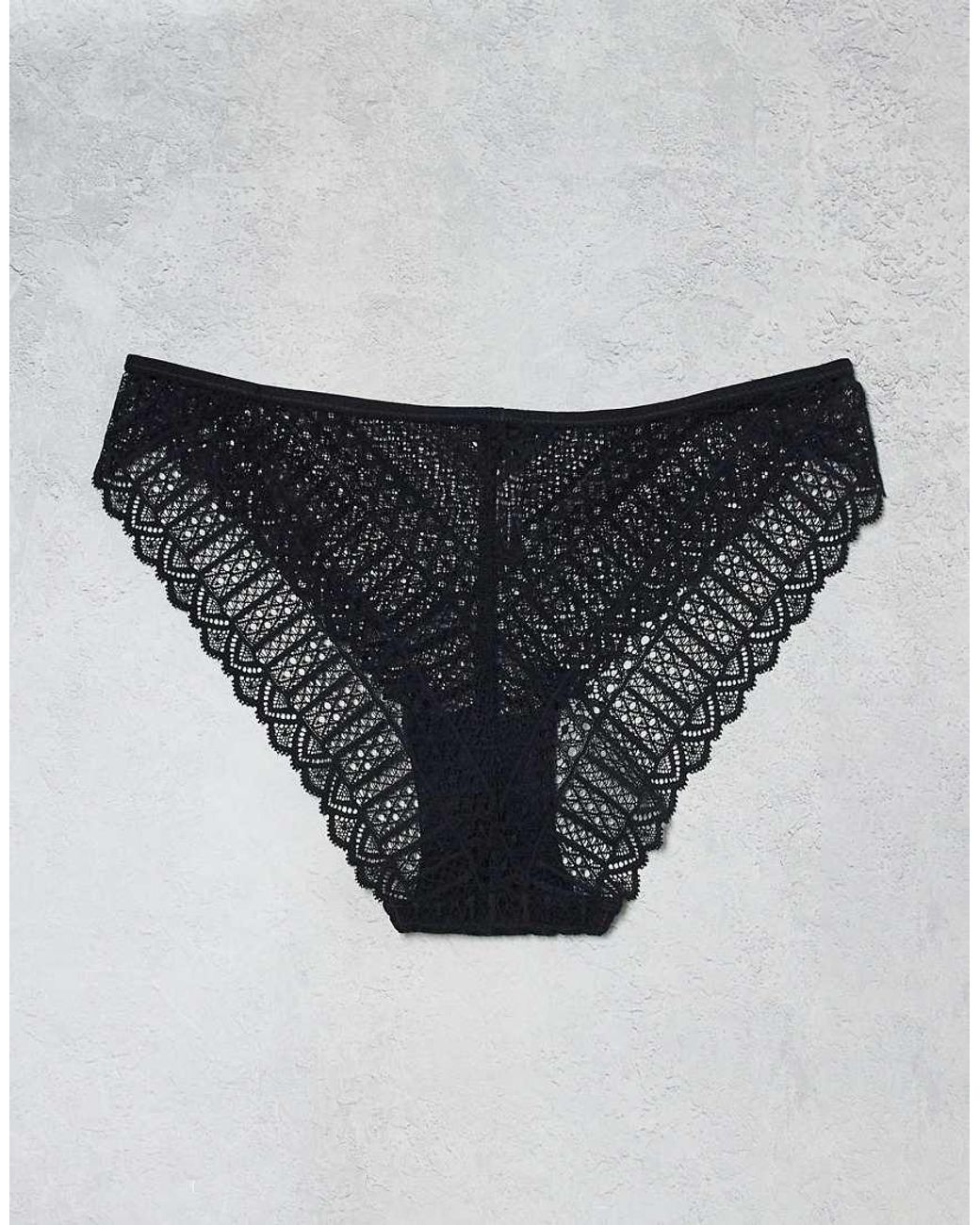 KBX Gray Lace 3 Pack High Leg Brief