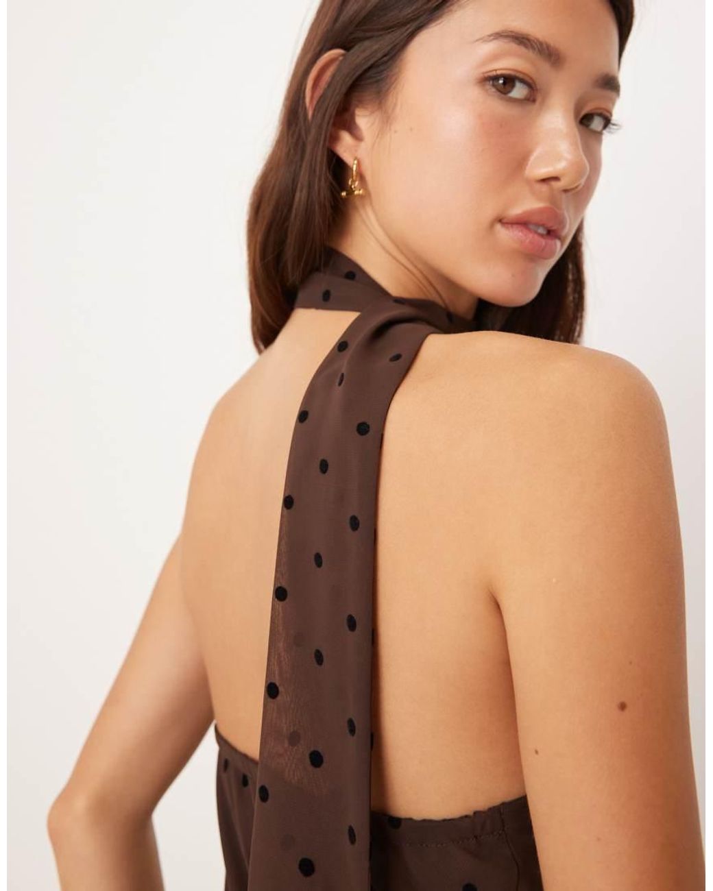 ASOS Natural Scarf Wrap Mini Dress
