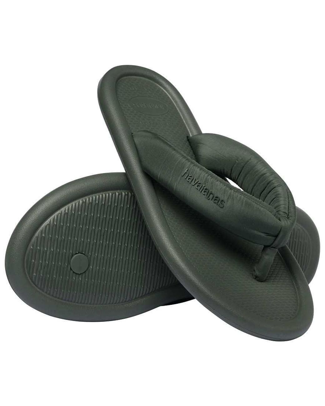 Havaianas Green Maxi-puff Boho Flip Flops