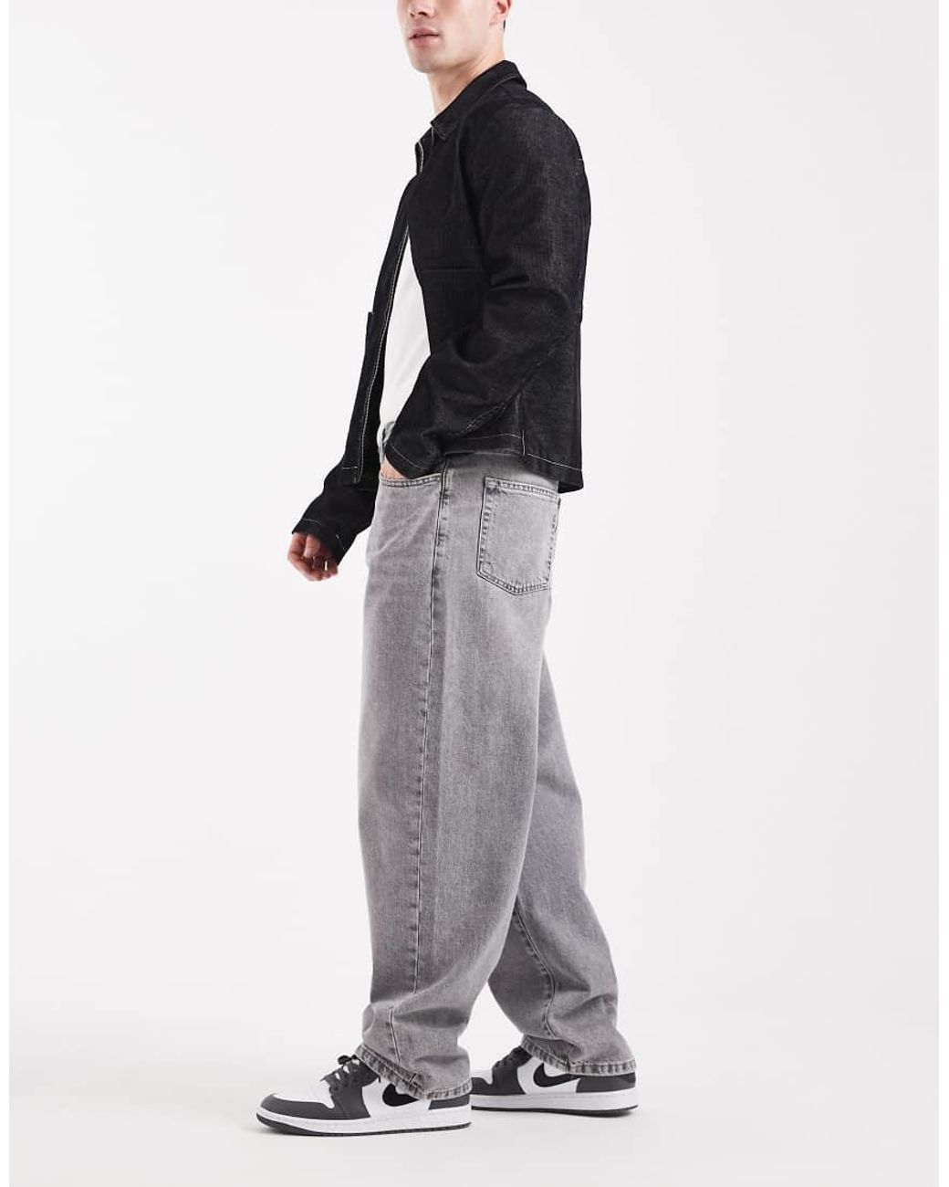 Only & Sons Gray Fade Loose Fit Jeans for men