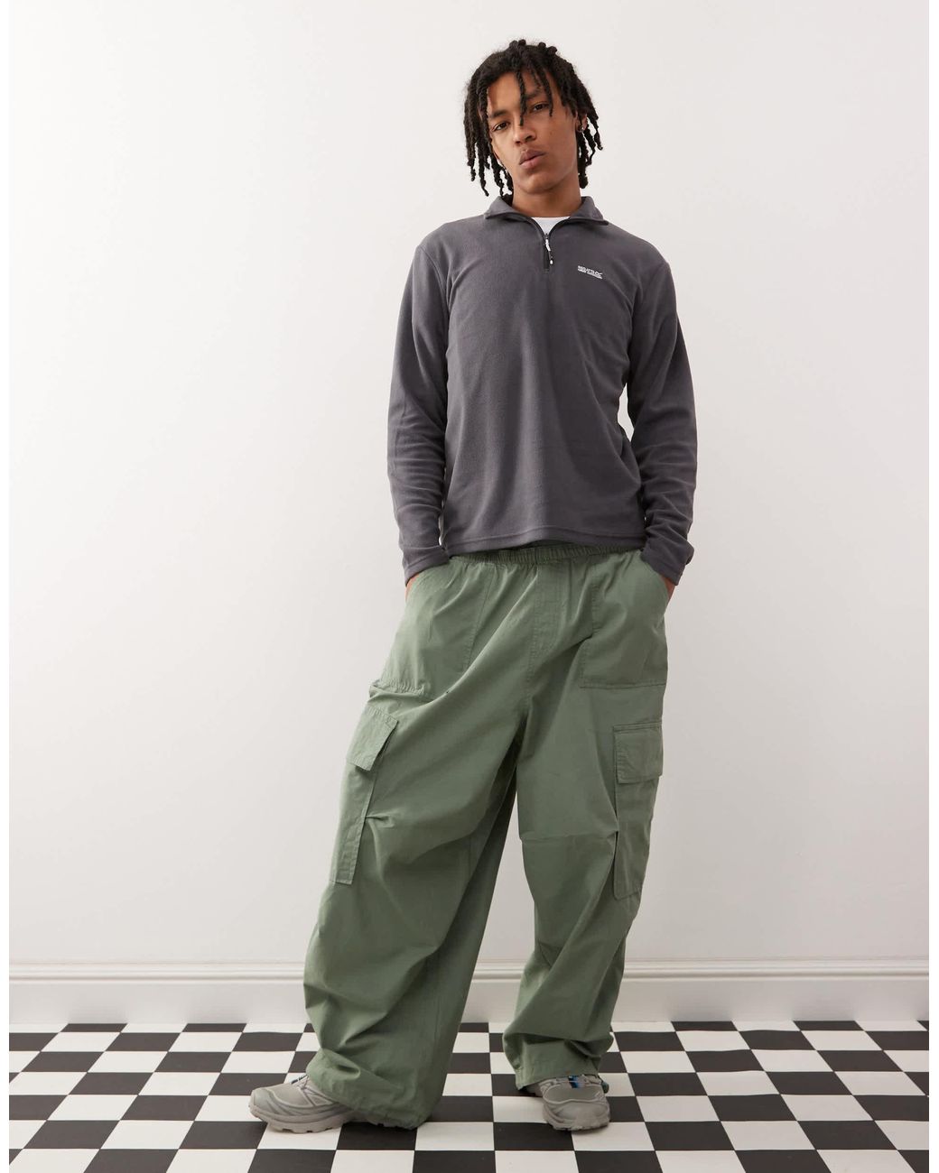 Polaire légère Junior FREEHAND avec ouverture 1/2 zip - Vert