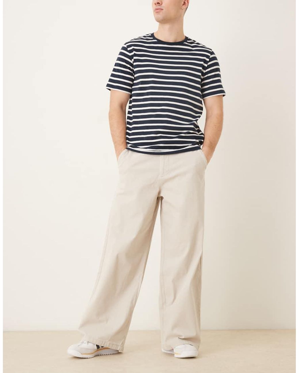 ASOS Natural Loose Chinos for men