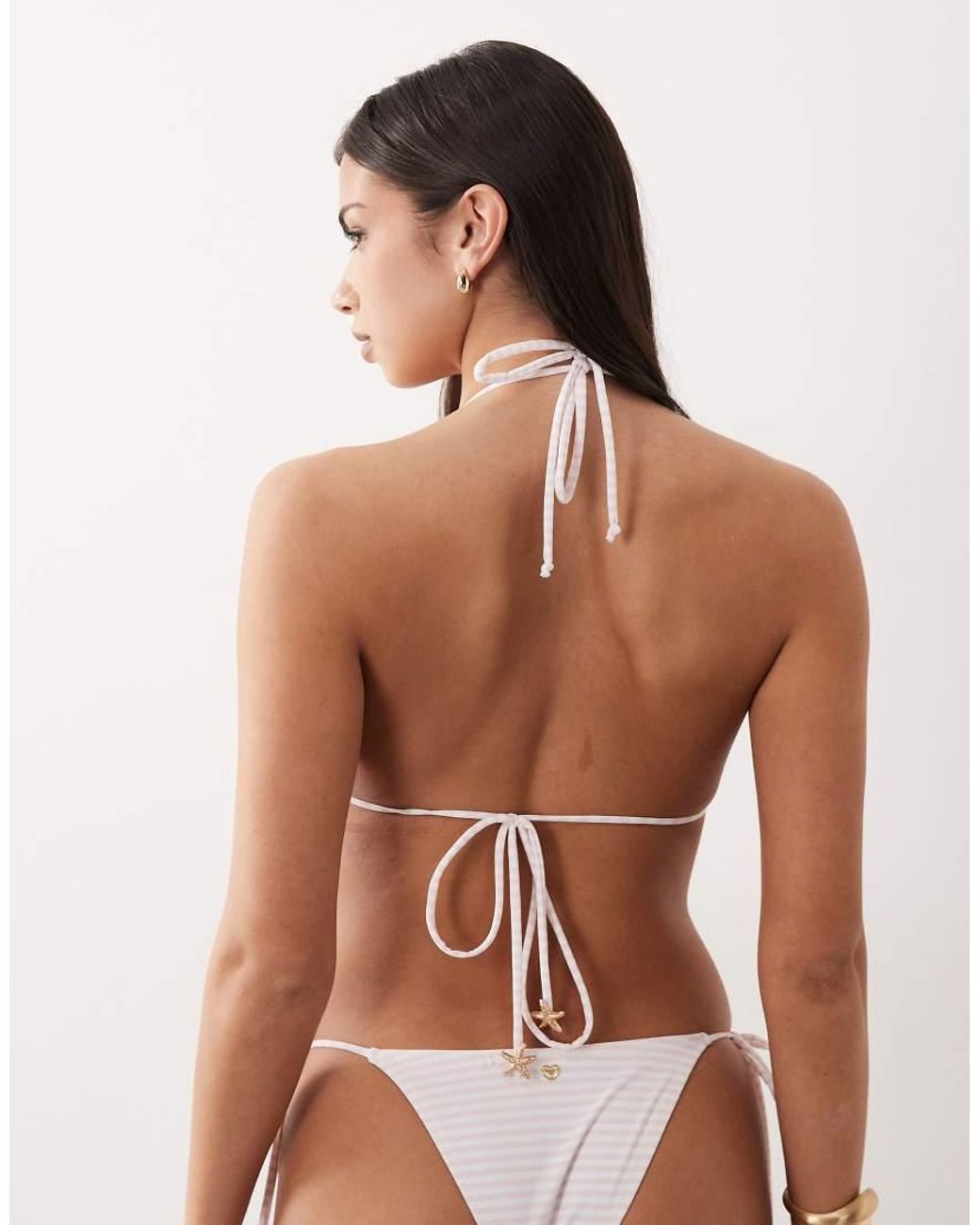 Candypants Natural Triangle Bikini Top