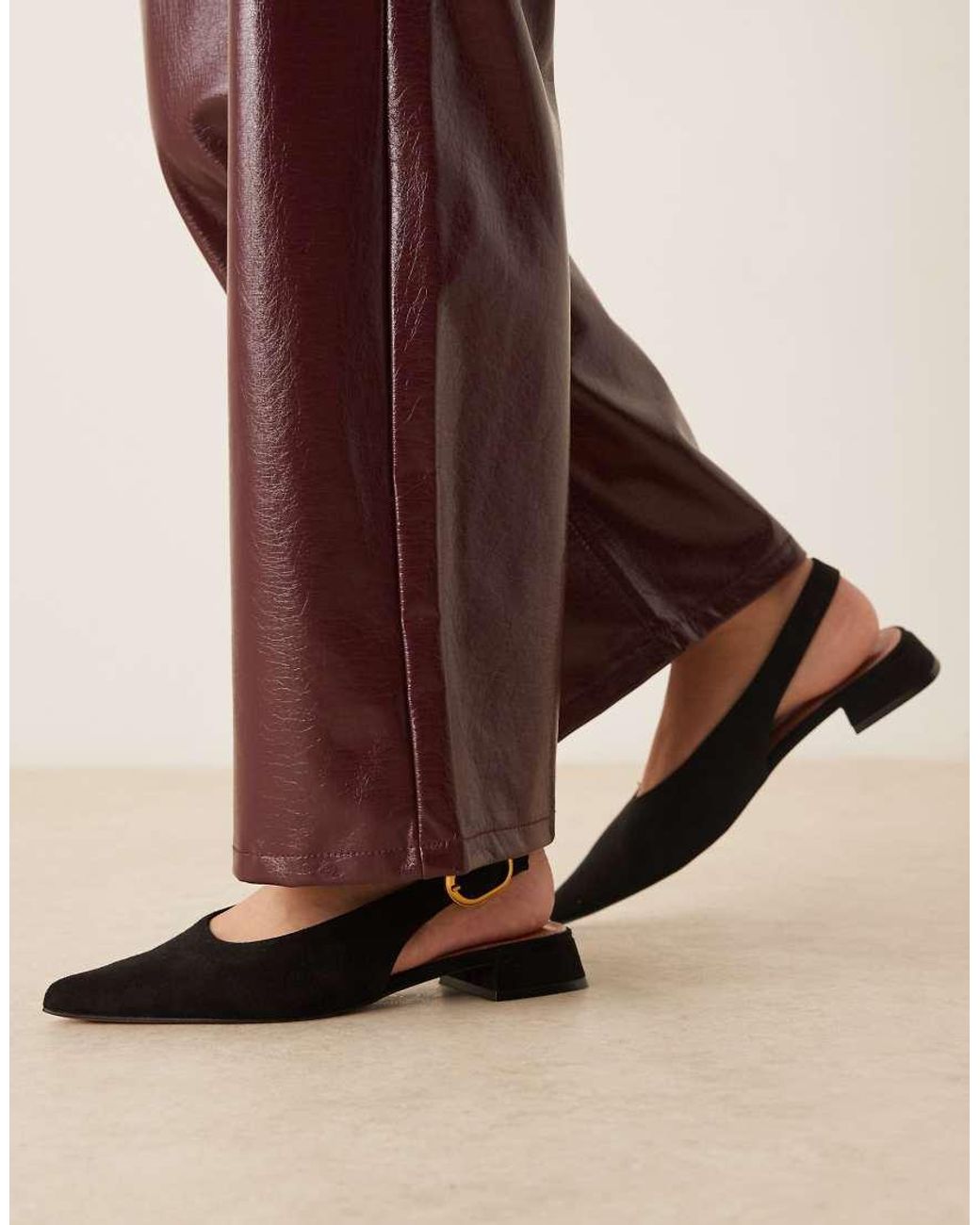 ASOS Natural Leonora Slingback Ballets