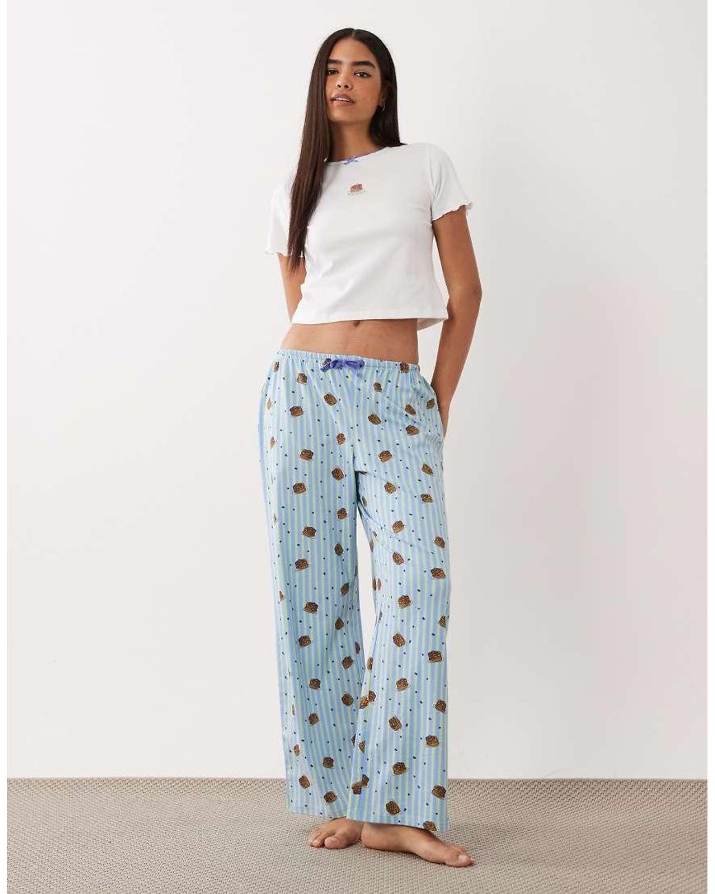 Wednesday's Girl White Wednesdays Girl Tee And Pants Pajama Set