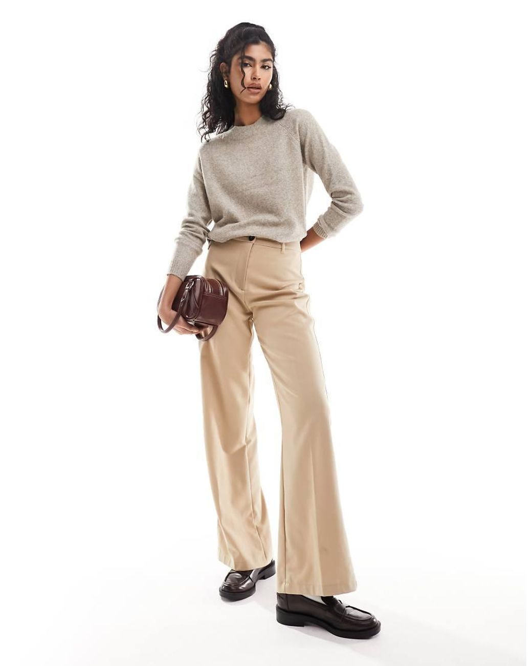 Vero Moda Natural Round Neck Knitted Jumper