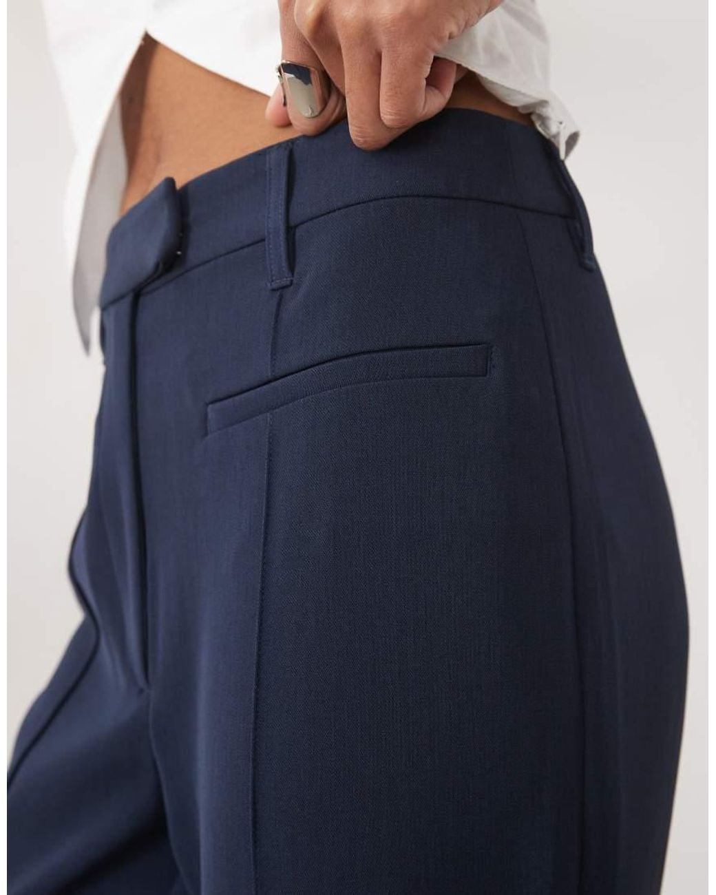 ASOS Blue Tall Tailored Slinky Flare Trousers