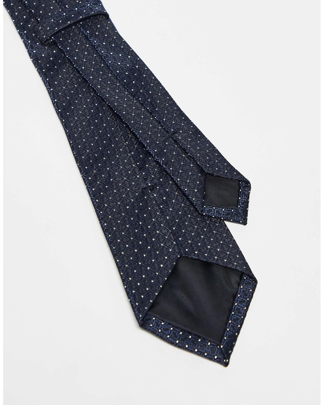 ASOS Blue Geometric Polka Dot Tie for men