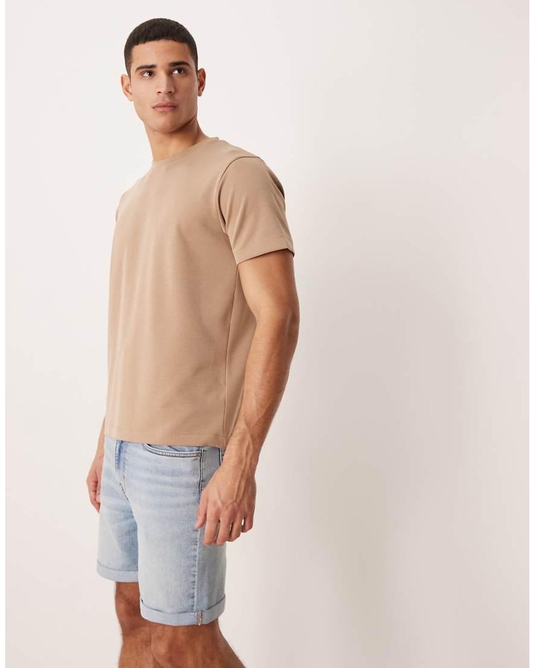 Calvin Klein Blue Slim Denim Shorts for men