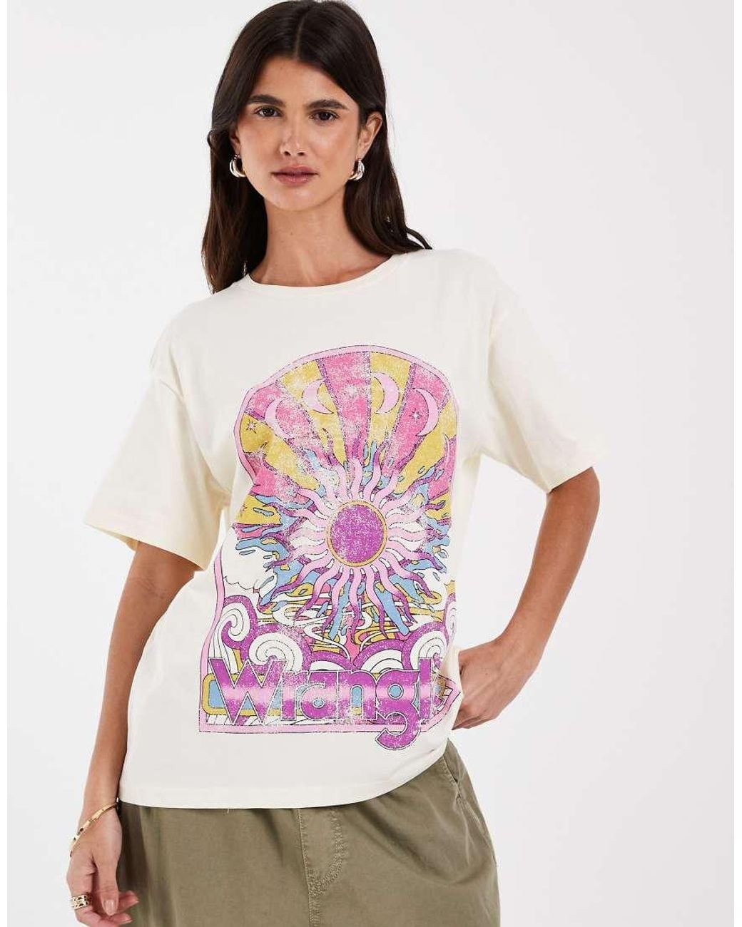Wrangler White Graphic Print T-shirt