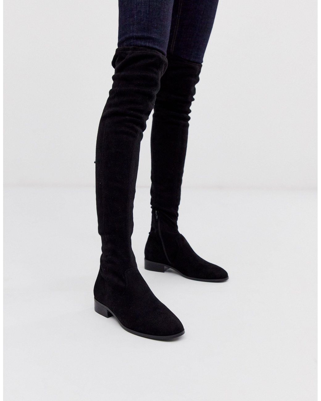 flat knee high boots
