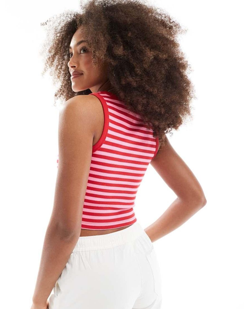 JJXX Red Ribbed Vest