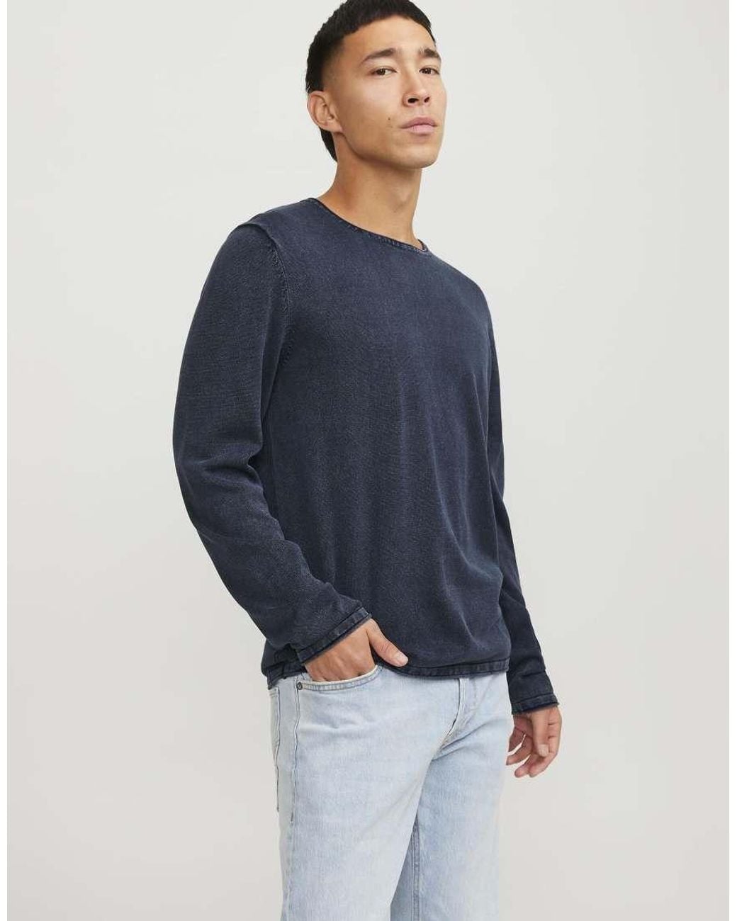 Jack & Jones Gebreide Pullover in het Blue voor heren