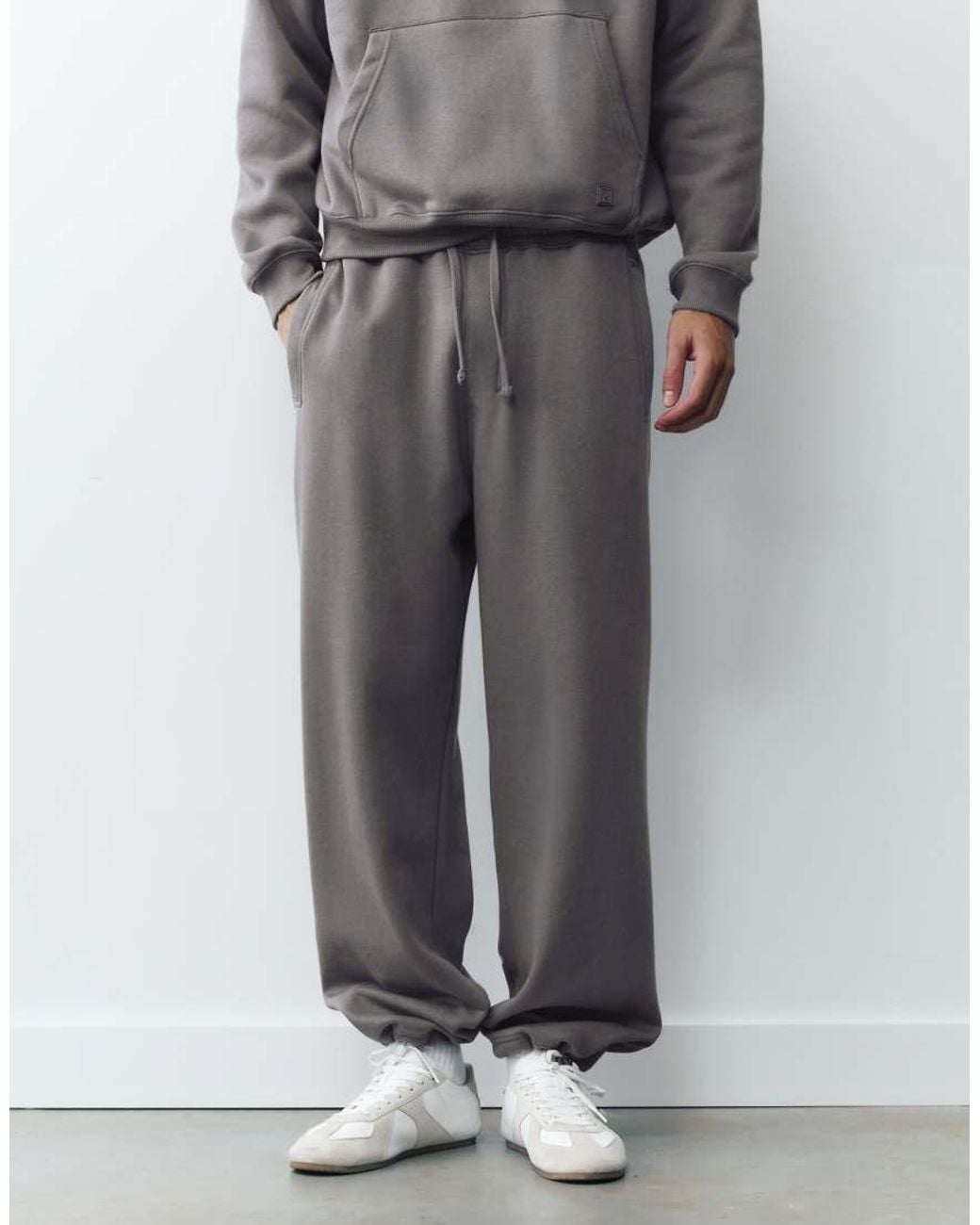 Pull&Bear Gray Joggers And Sweatshirt Pack for men