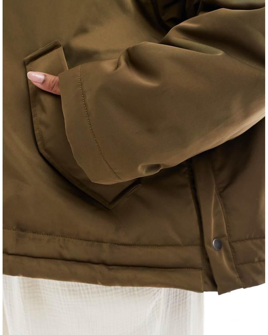 ASOS Brown Asos Design Curve Ma1 Clean Bomber Jacket