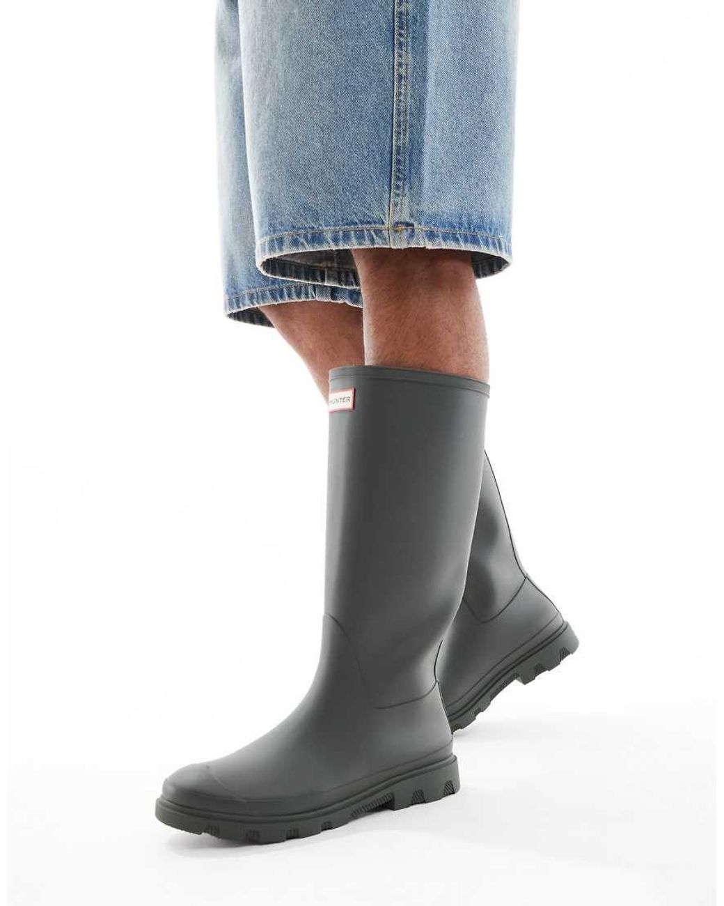 Botas De Agua Altas Oliva Oscuro Downpour De Hunter de color Blue