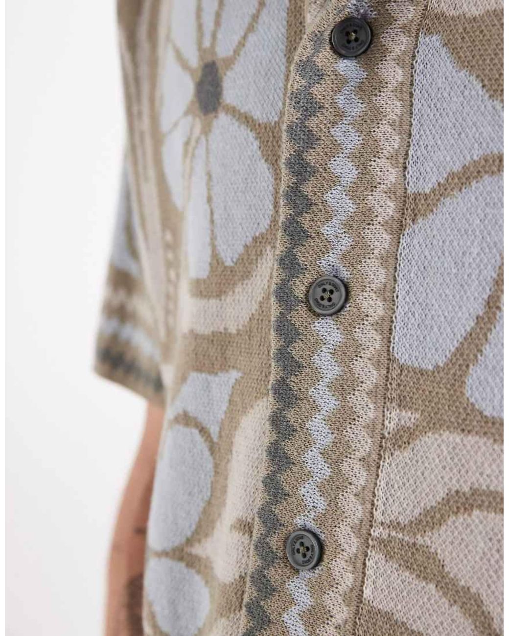 Only & Sons Gray Knit Shirt for men