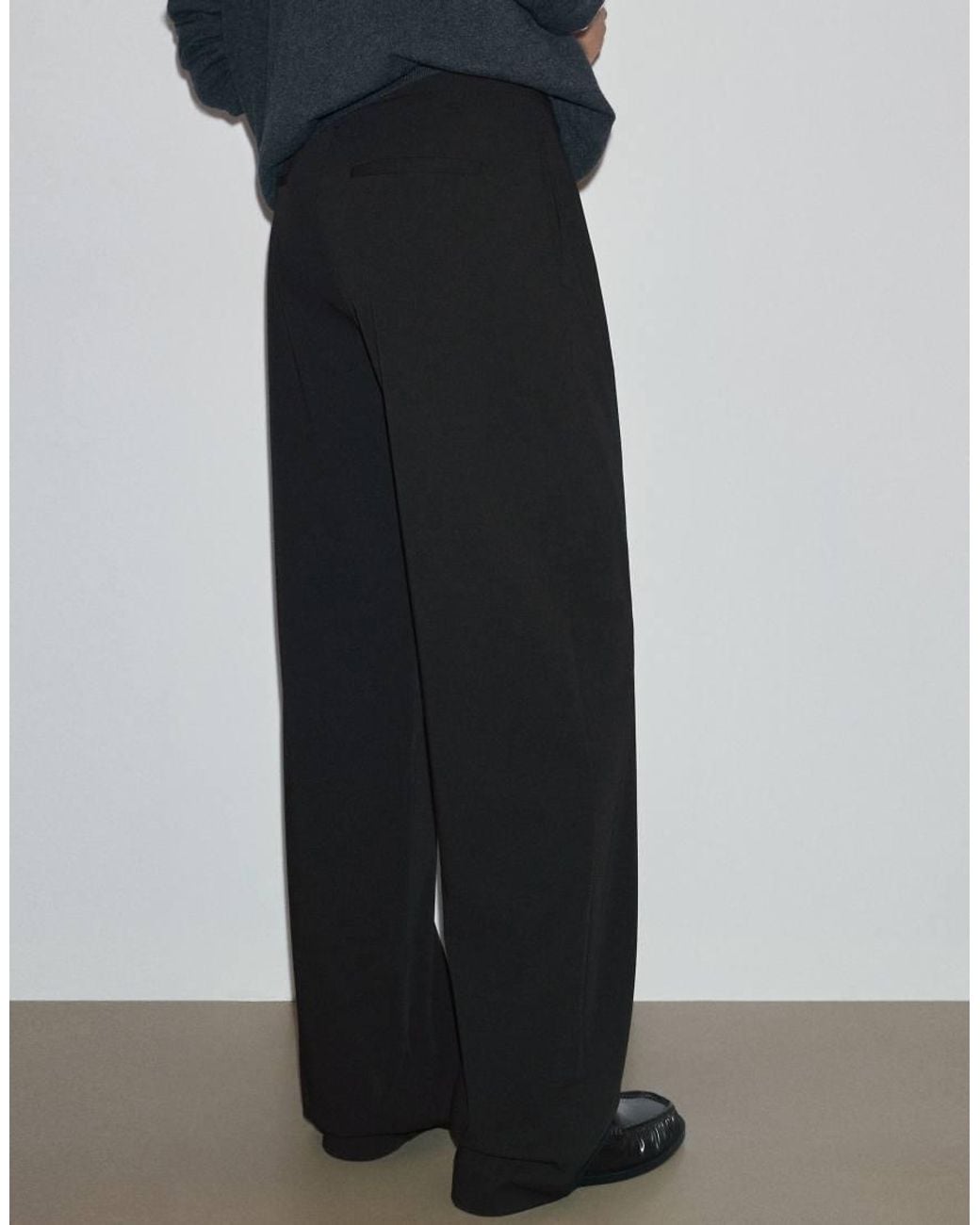 Pull&Bear Blue Wide Leg Tailored Darted Trousers