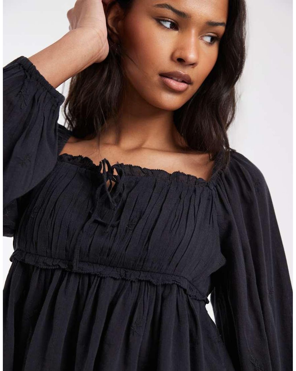 Levi's Black Boho Milkmaid Top